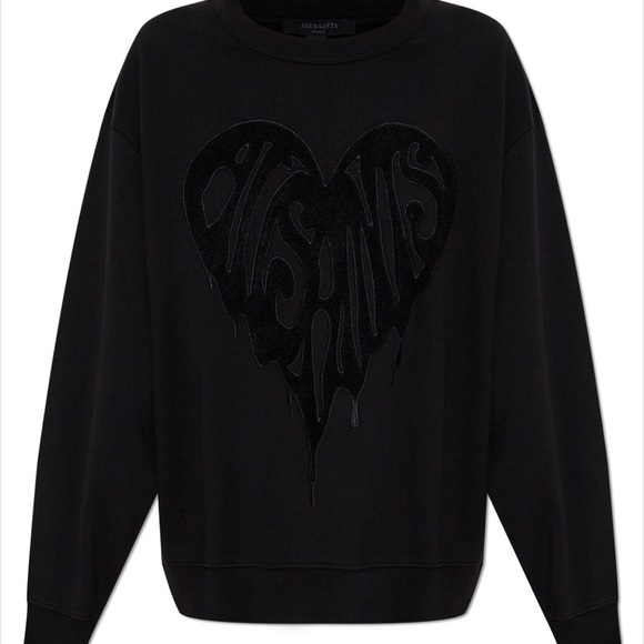 All Saints Trip Piper Sweatshirt Black Brand New